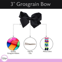 Accesorio Motique en negro para fiestas, lazo de 3 pulgadas
