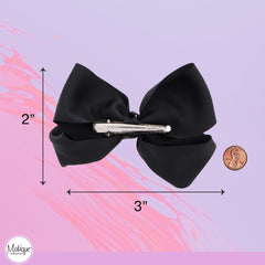 Motique lazo grosgrain negro de 3 pulgadas para colección diaria