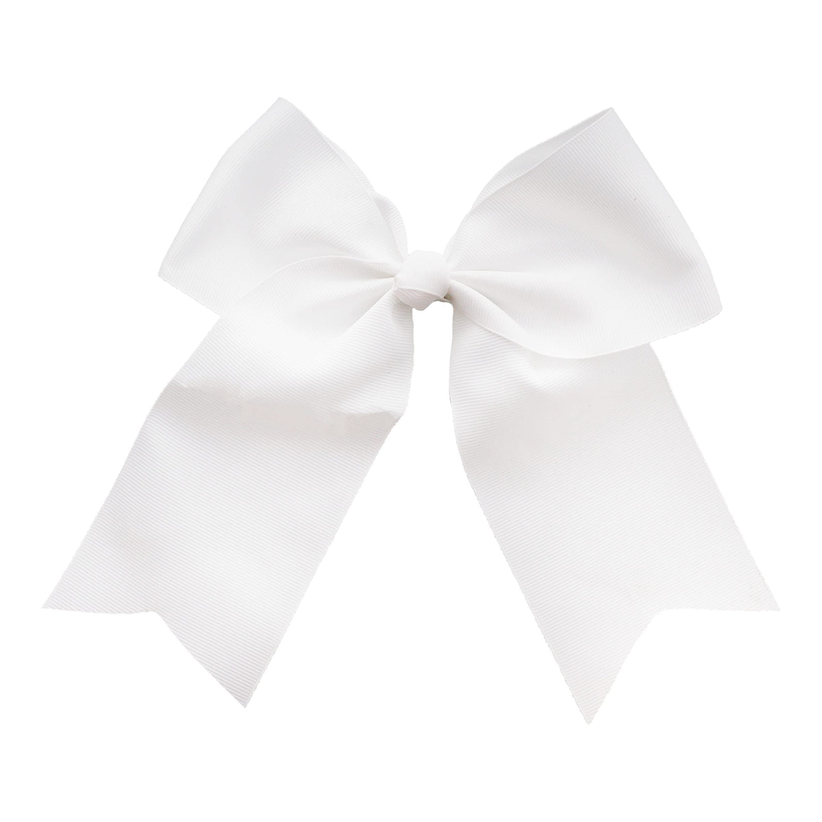 Motique Accessories Lazo blanco jumbo con colas, visto frontal, ideal para peinados y regalos