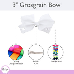 Lazo de grosgrain Motique para uso diario, suave y cómodo en cabecitas pequeñas.