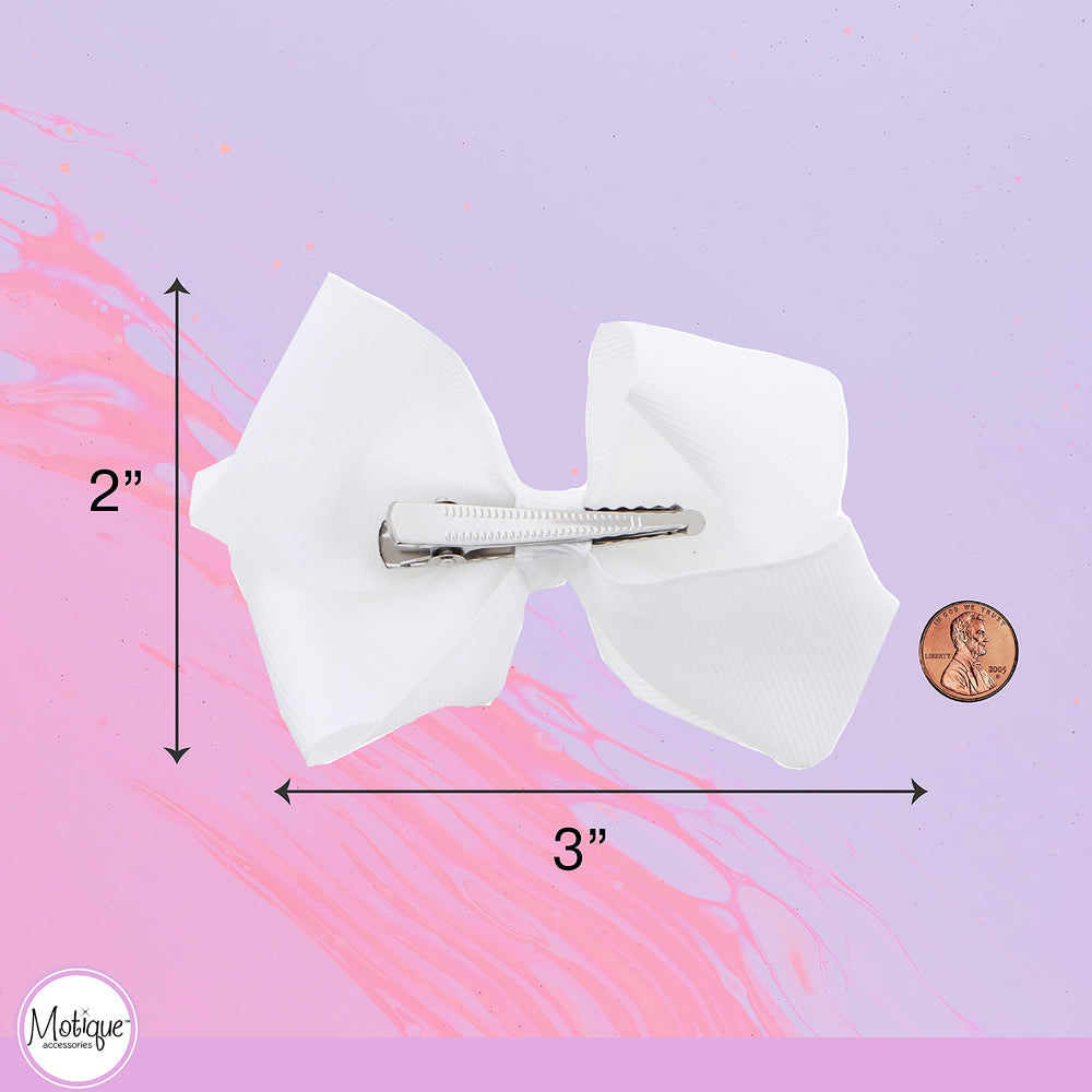 Motique lazo de 3 pulgadas blanco, complemento perfecto para uniformes escolares.