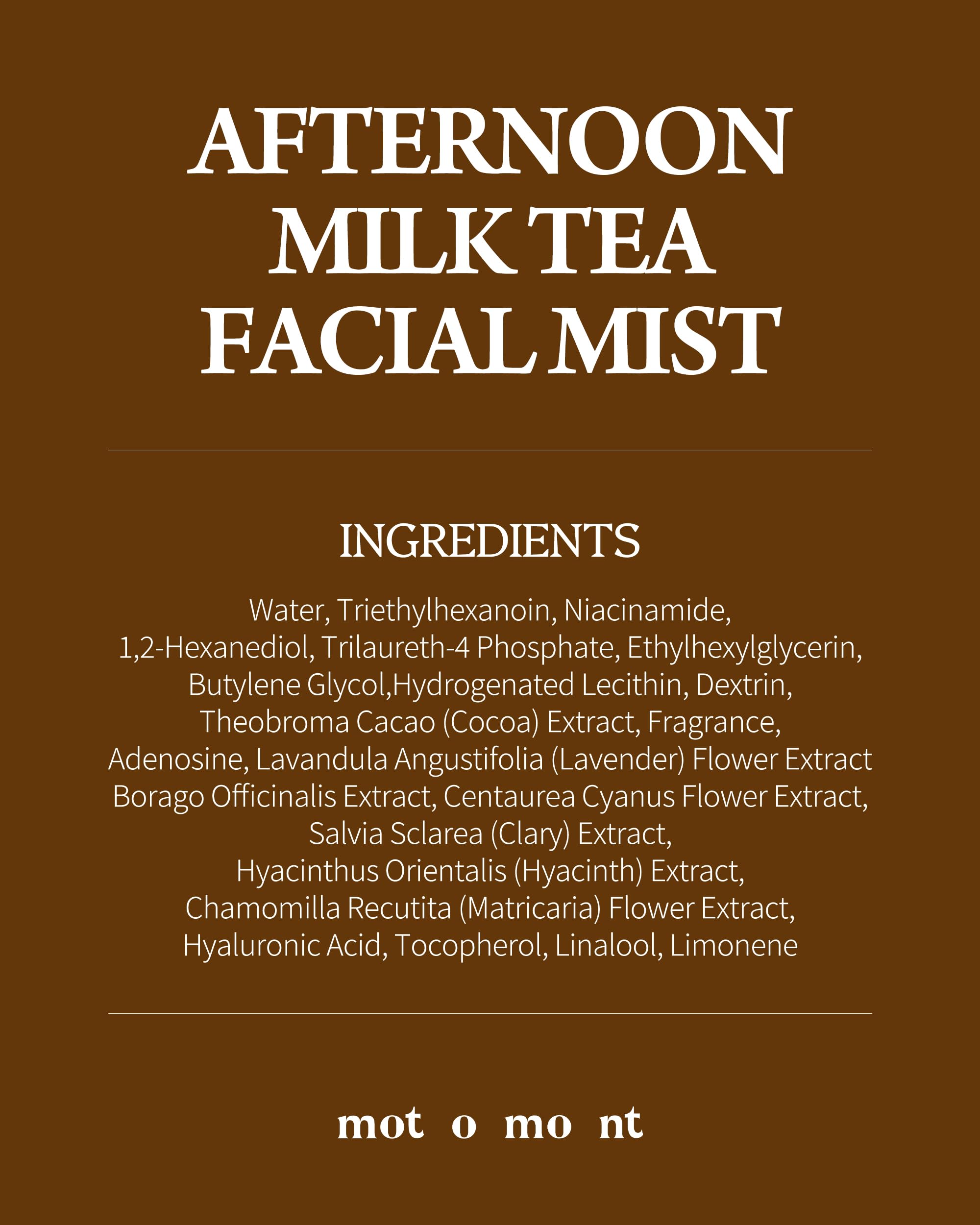 Motomont Milk Tea Mist, efecto hidratante que dura sin sensación grasa