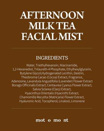 Motomont Milk Tea Mist, efecto hidratante que dura sin sensación grasa
