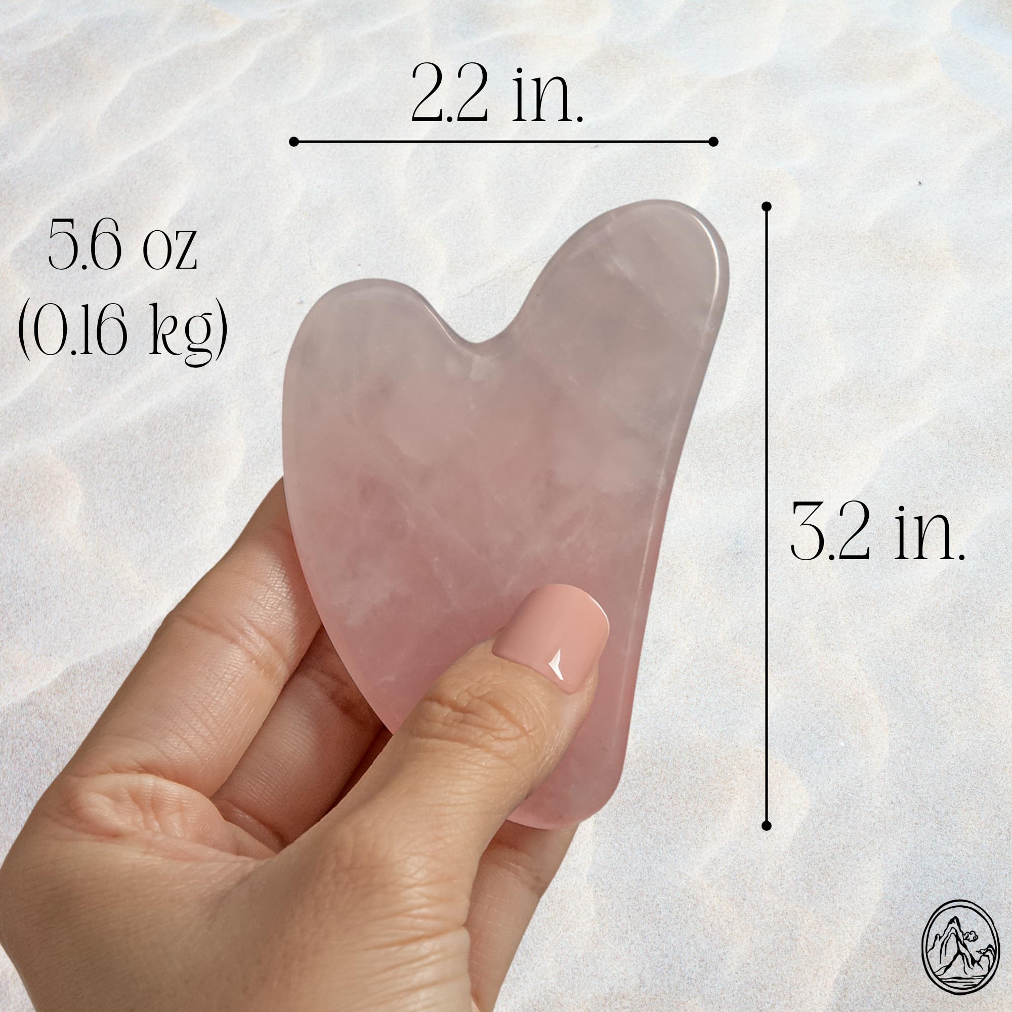 Gua sha Mount Lai de cuarzo rosa para drenaje linfático suave.