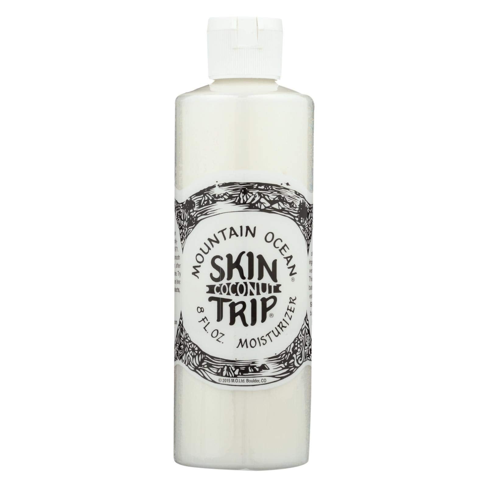 Mountain Ocean Coconut Skin Trip Moisturizer en frasco, hidratación suave para piel seca