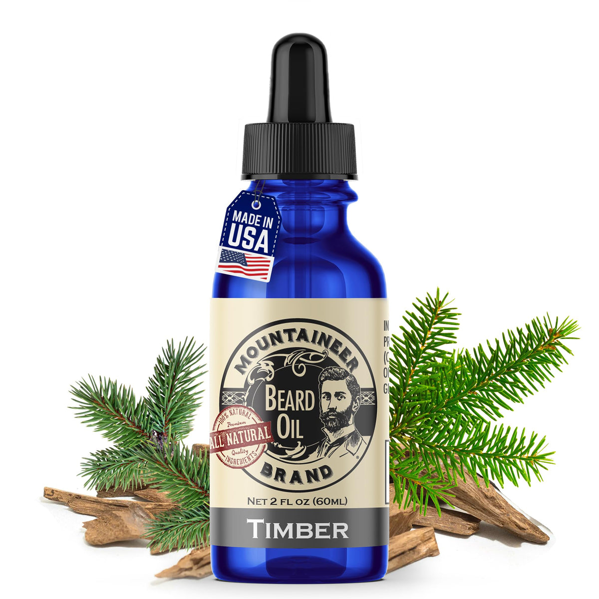 Mountaineer Brand frasco de aceite para barba con aroma a madera, hidrata y suaviza.
