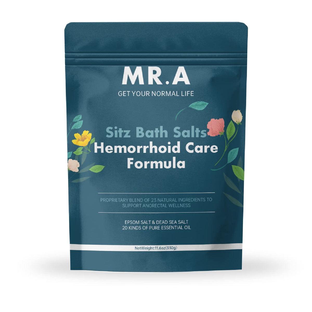 Sitz Paste MR.A Sitz Bath para Hemorroides – Sal de Baño Premium 23 Ingredientes ...