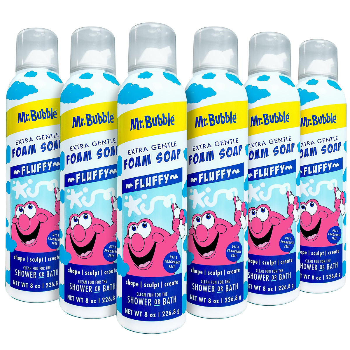 Mr. Bubble Extra Gentle dispensador de espuma para lavado suave en piel sensible.