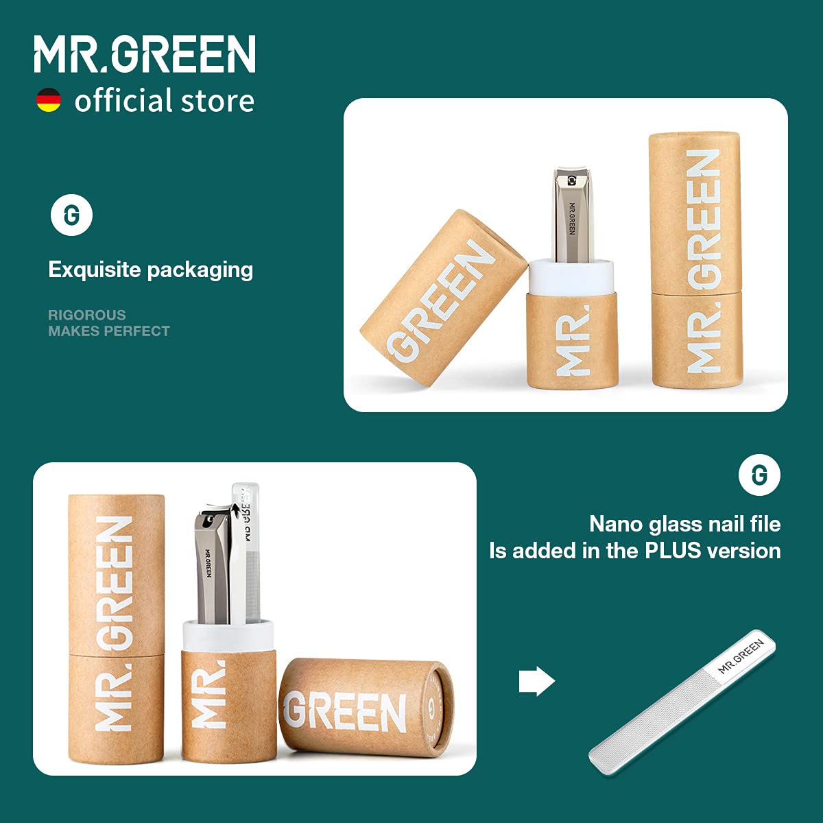 MR.GREEN acabado-estetico-brillante añade elegancia al instrumento.