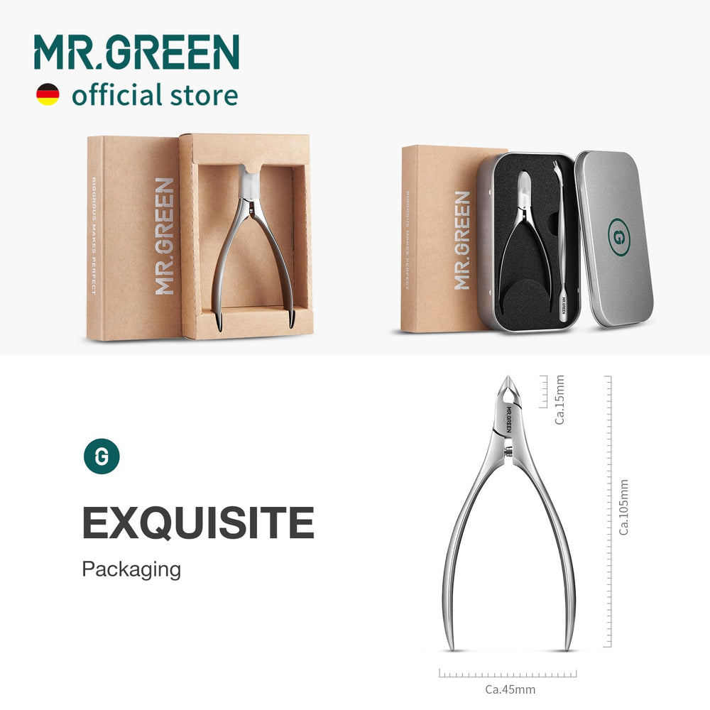 MR.GREEN eliminador de piel muerta para un cuidado preciso.
