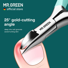 MR.GREEN diseño ergonómico del mango facilita el uso prolongado durante la pedicura.