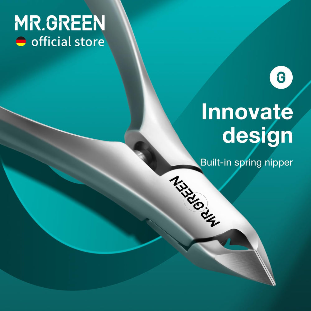 MR.GREEN tijeras-cuticula-empuje-integrado: diseño práctico para una manicura suave y precisa.