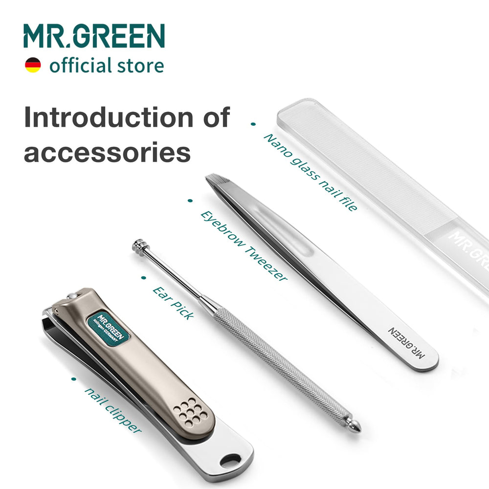 MR.GREEN pinzas cejas de inox, acabado de precisión para delinear.