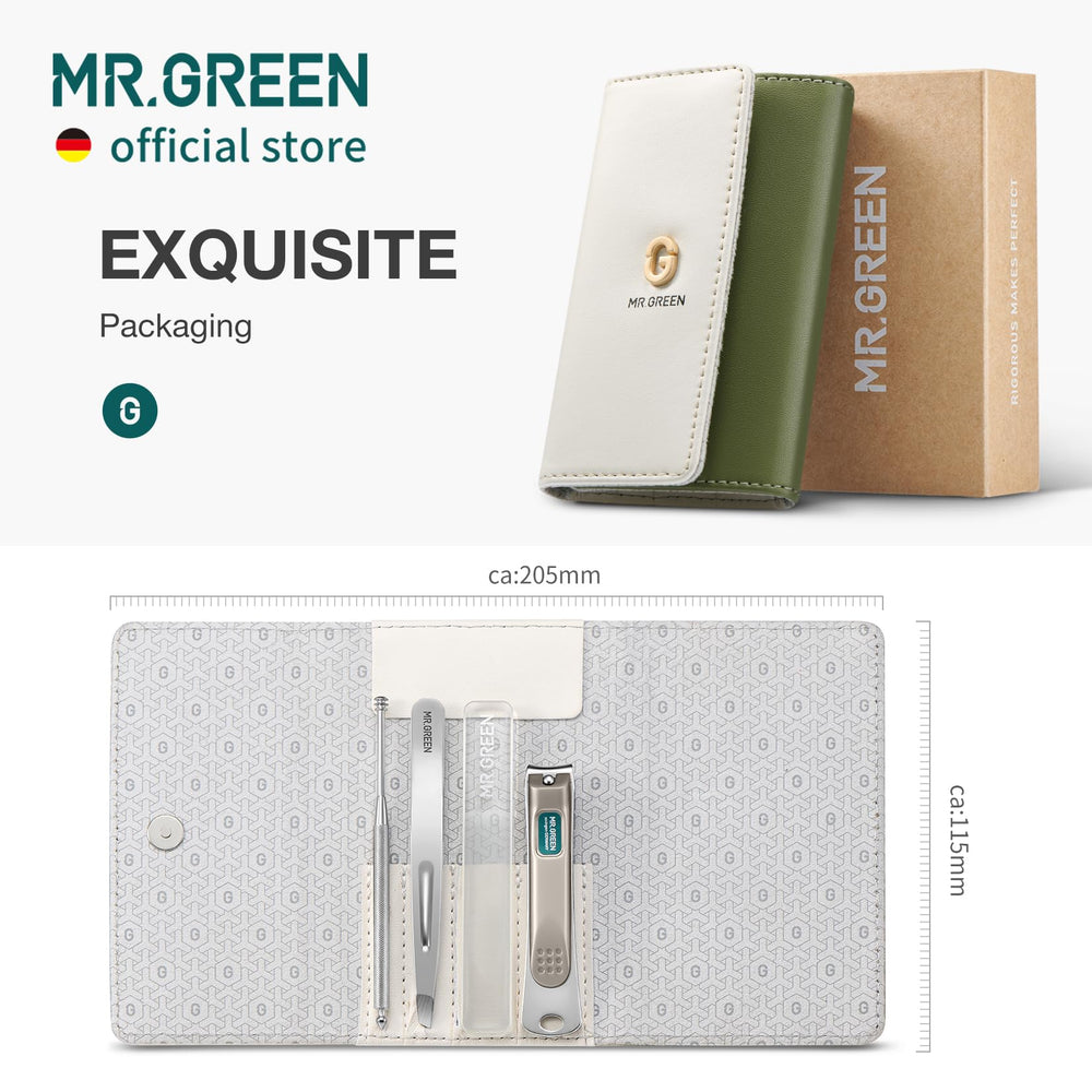 MR.GREEN tijeras pelo facial de acero, uso cómodo y control.