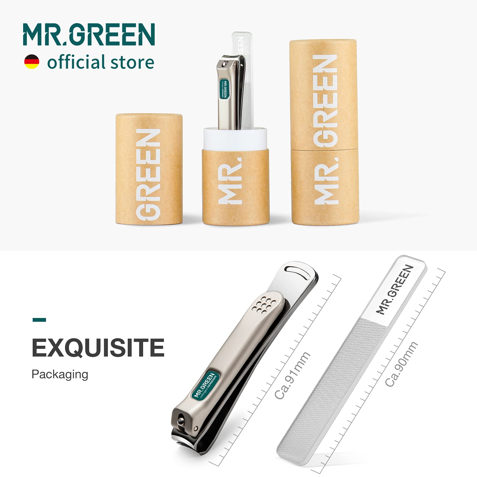 MR.GREEN tono azul medio, aspecto moderno y atractivo.