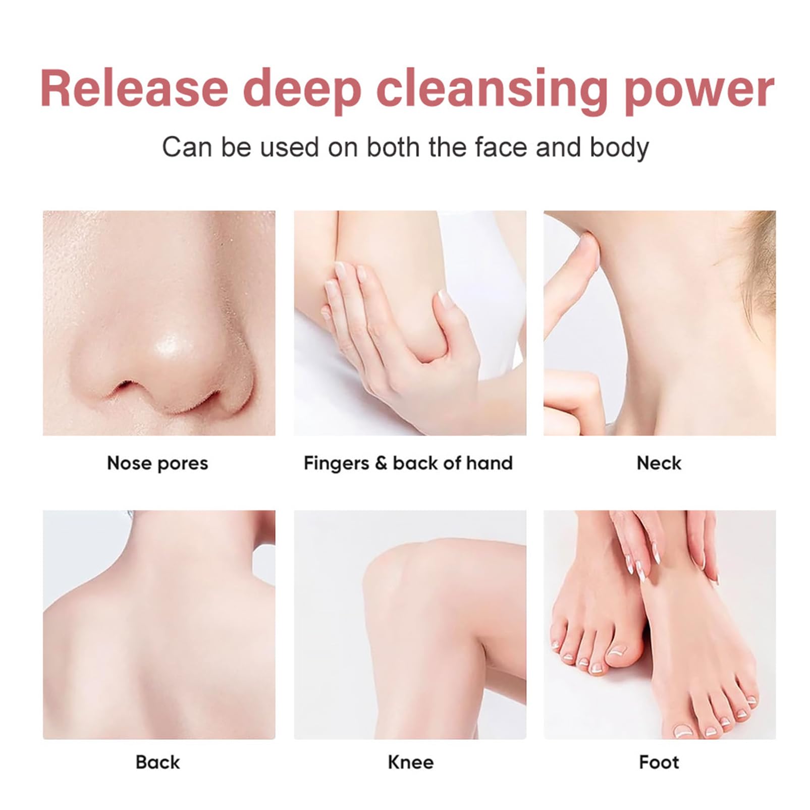 Aplicación suave en la palma para distribuir el exfoliante facial