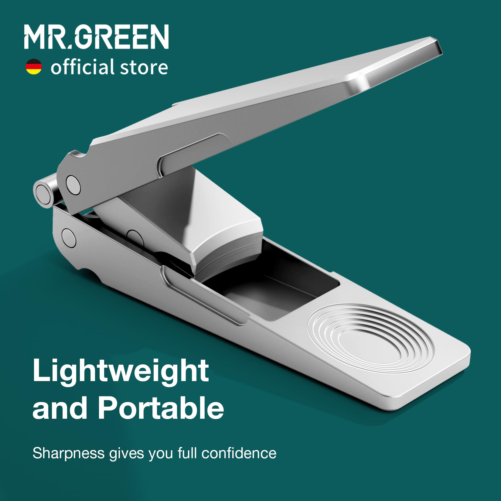 MR.GREEN cortauñas portátil para viaje, compacto y práctico