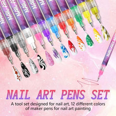 Bolígrafos de uñas Mrryiio para detalles finos y colores vivos.