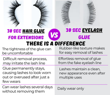 Retirada fácil de Salon Pro sin dañar las pestañas naturales.