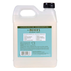 Fórmula de Mrs. Meyer's Clean Day con aceite de oliva y aloe vera para manos suaves.