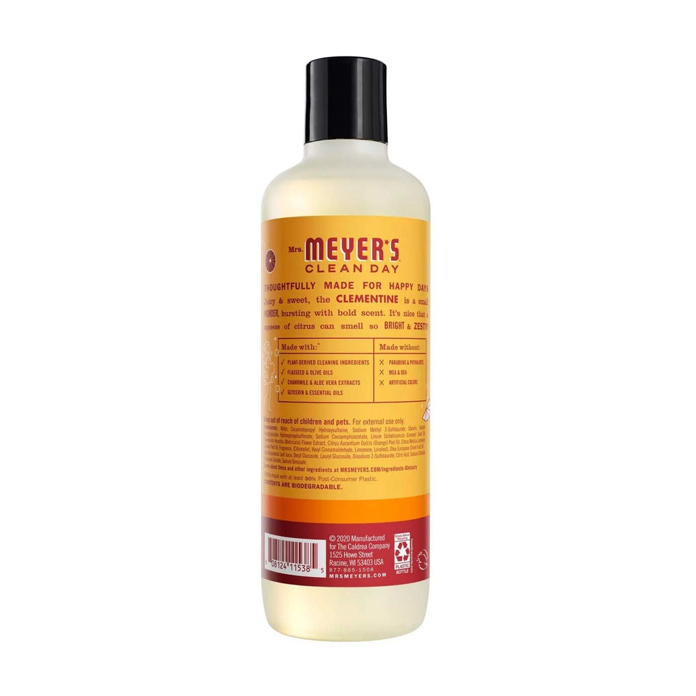 MRS. MEYER'S CLEAN DAY Clementine, espuma: hidratación suave para la piel durante el baño