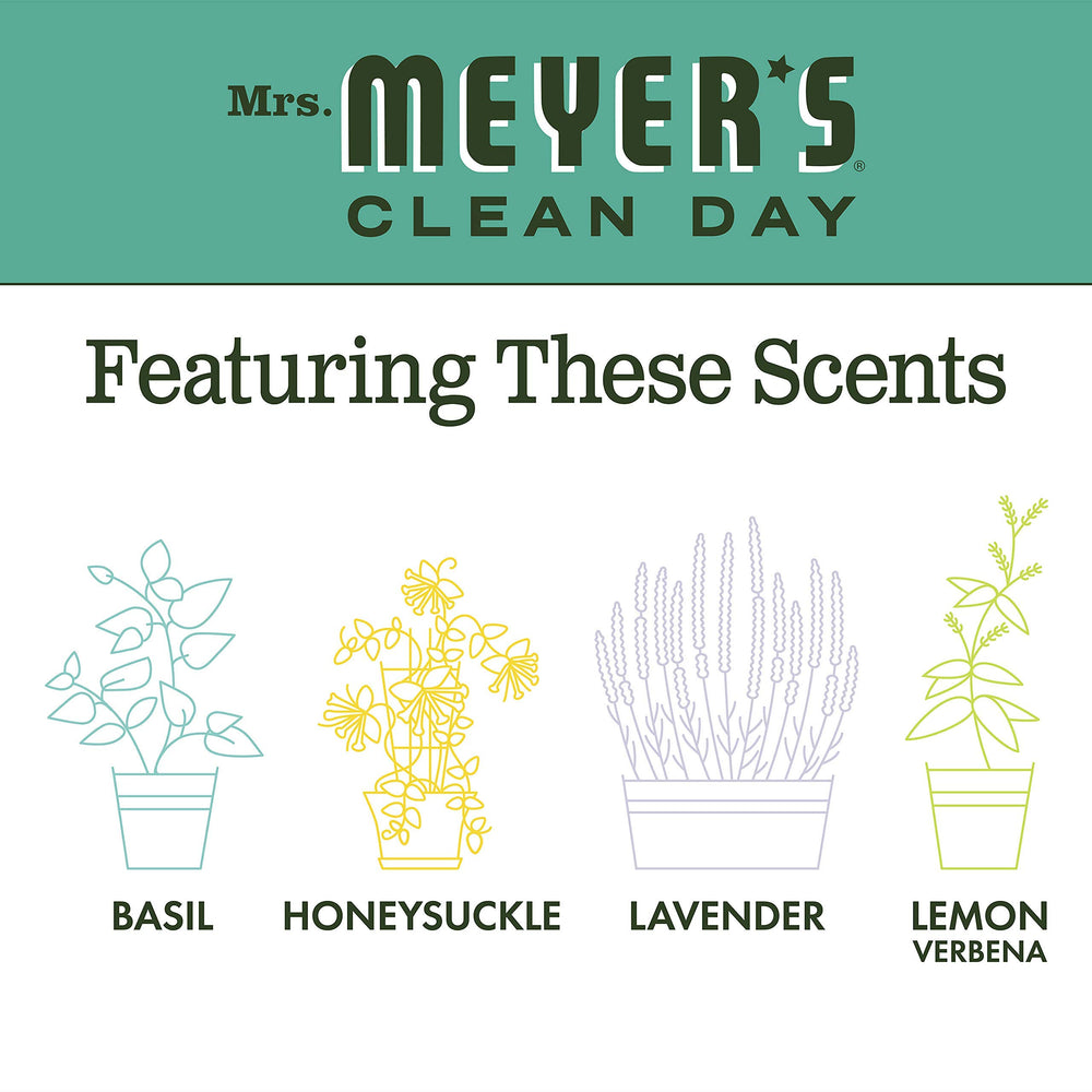 Pack de fragancias Lavanda y Albahaca para jabón de manos Mrs. Meyer's Clean Day.