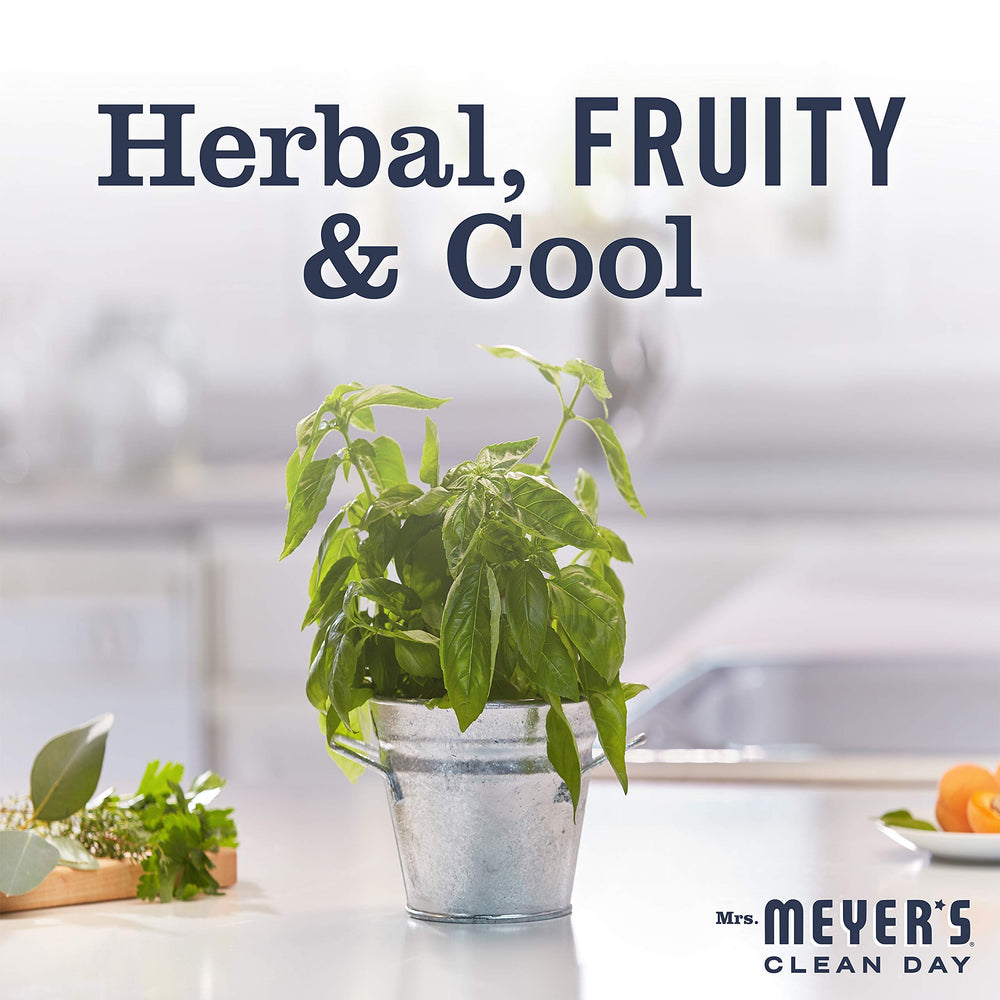 Etiqueta cruelty-free de Mrs. Meyer's Clean Day, diseño responsable y sostenible.