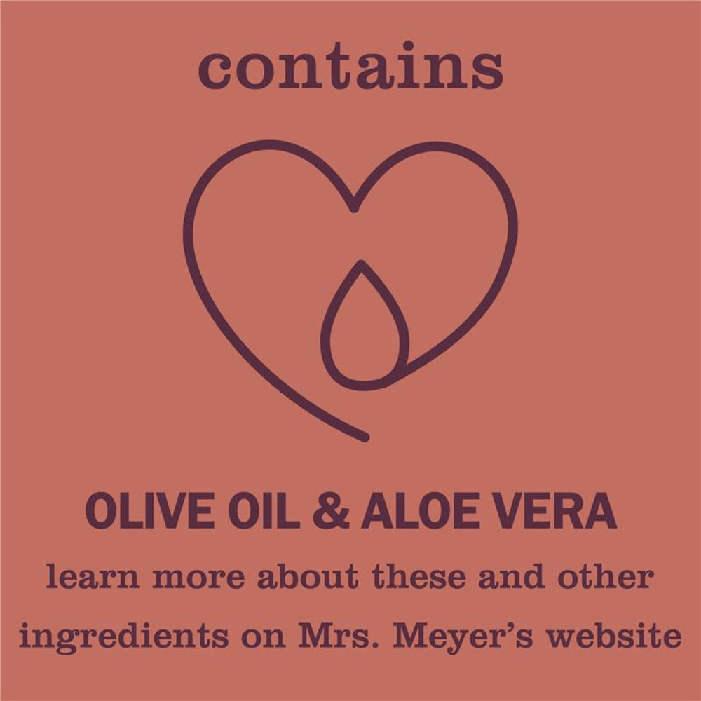 Etiqueta clara de Mrs. Meyer's Clean Day para una experiencia agradable.