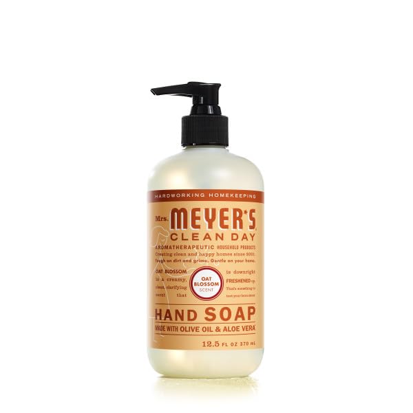 Mrs. Meyer’s Clean Day jabón líquido manos Avena en flor, aroma cremoso y suave para piel suave.