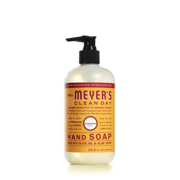 Mrs. Meyer’s Clean Day jabón líquido manos Basil, aroma herbal fresca para revitalizar las manos.