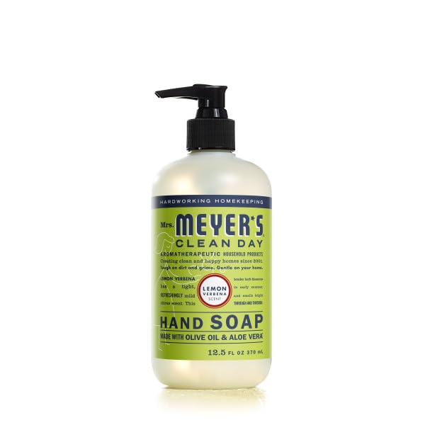 Mrs. Meyer’s Clean Day jabón líquido manos Verbena de Limón, fragancia cítrica brillante para despertar.