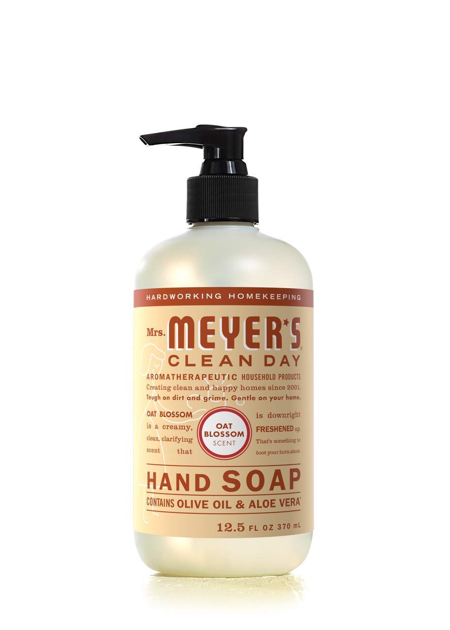 Mrs. Meyer's Clean Day Jabón de manos ciruela, fragancia afrutada para momentos refrescantes.