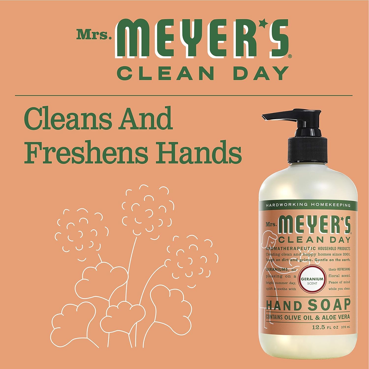 Mrs. Meyer’s Clean Day sin parabenos ni colorantes artificiales para uso diario