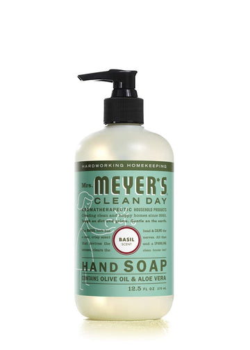 Mrs. Meyer's Clean Day Jabón de manos con ingredientes nutritivos para piel cuidada.