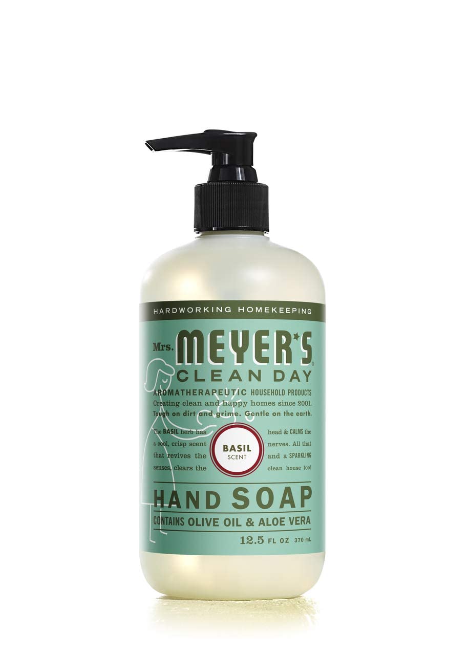 Mrs. Meyer's Clean Day Jabón de manos con ingredientes nutritivos para piel cuidada.