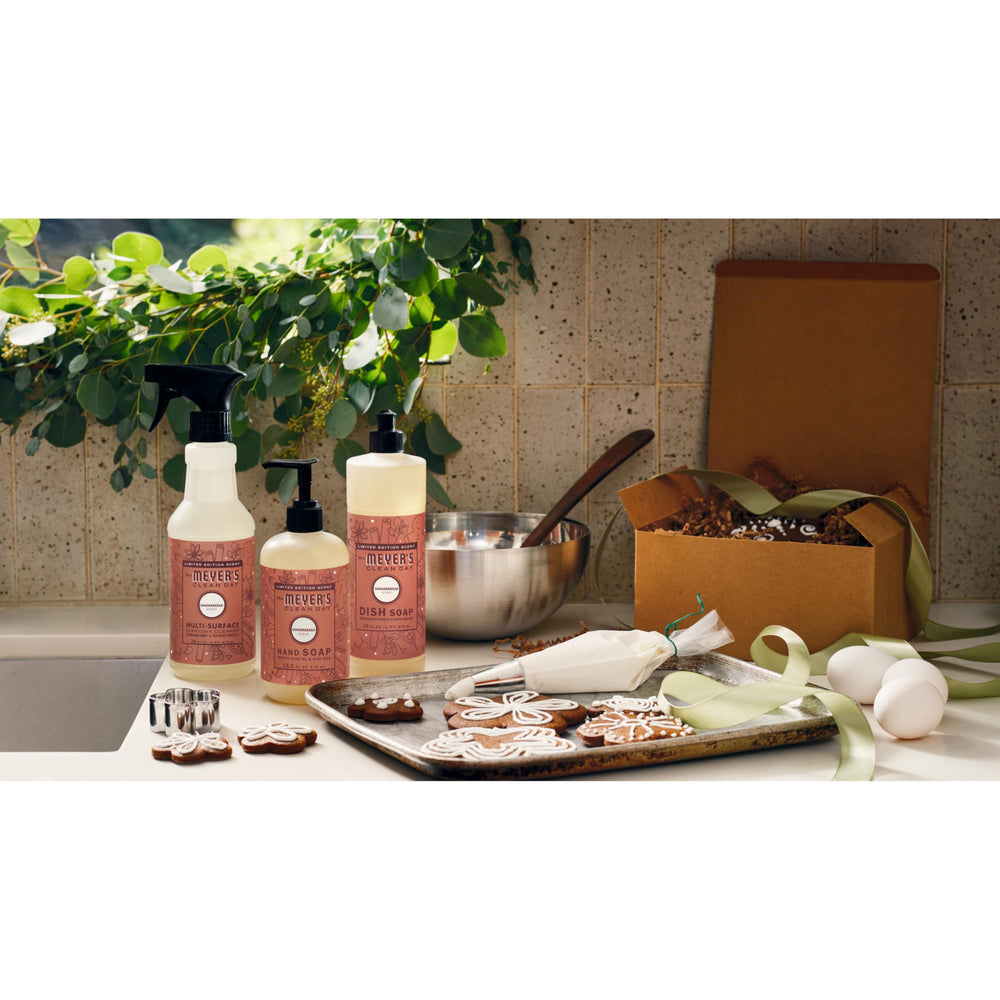 Mrs. MEYER'S Clean Day Jabón manos pan de jengibre, aroma festivo ideal para cocina y baño