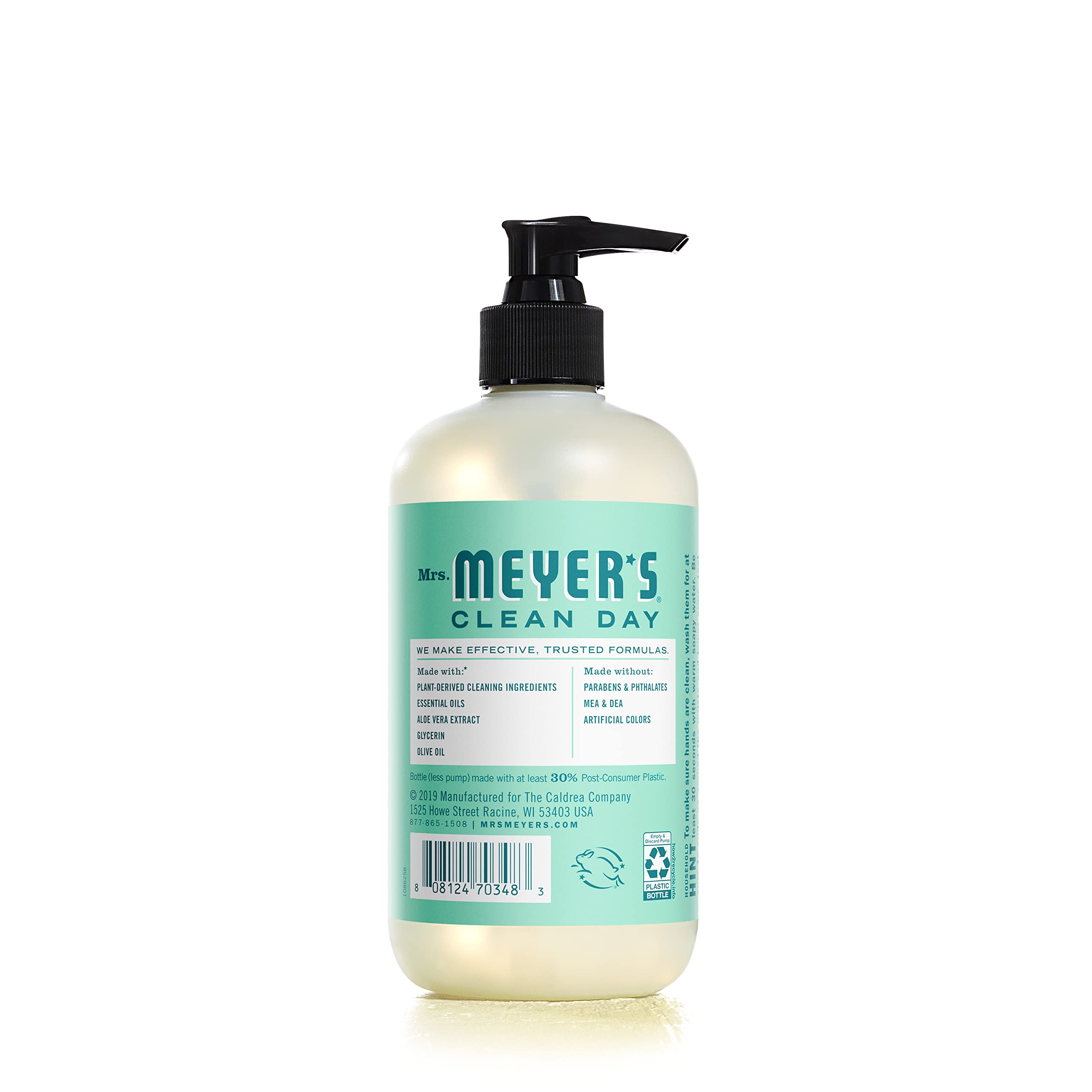 Textura cremosa del jabón con hidratación suave para manos trabajadoras.