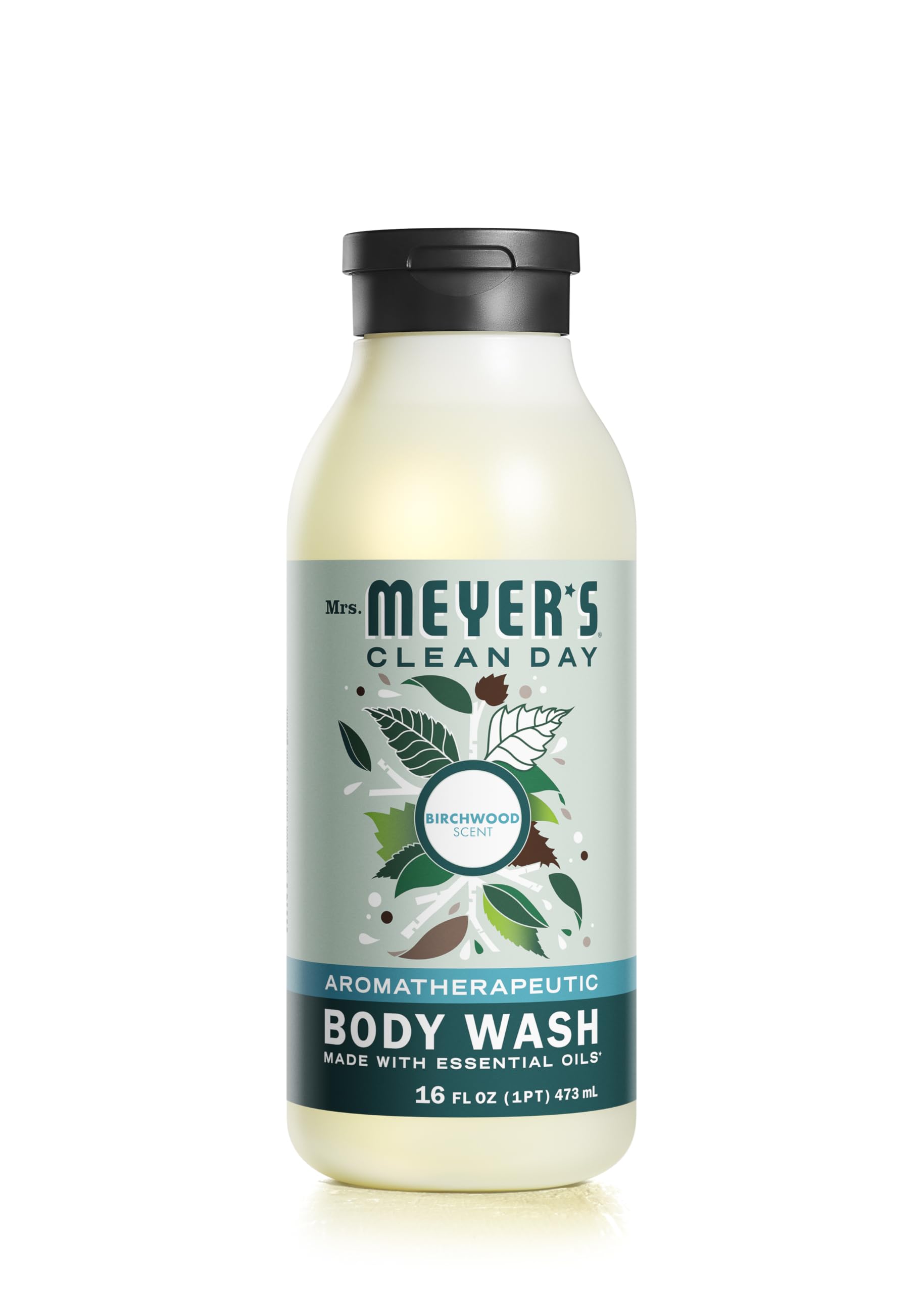 Mrs. Meyer's gel de baño en botella, aroma a abedul, piel suave.