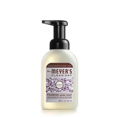 Jabón espumoso para manos de Mrs. Meyer's Lavanda en botella, limpieza suave.