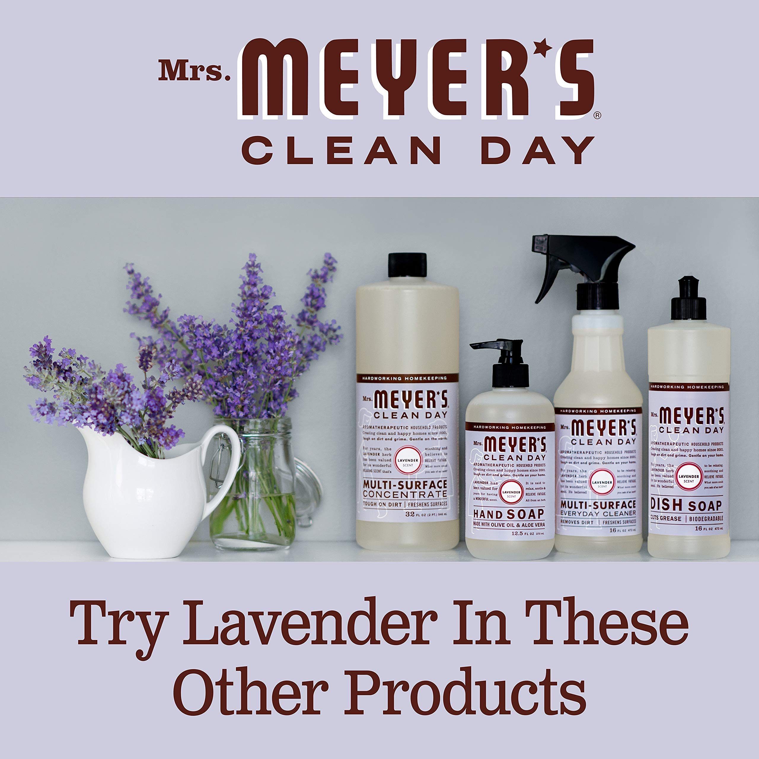 Jabón de manos Lavanda de Mrs. Meyer's en casa: complemento para toda la familia