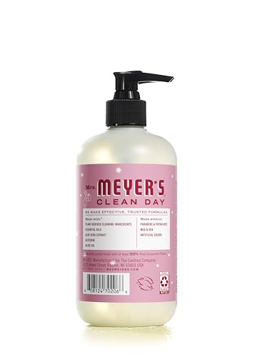 Pouring peppermint hand soap ready for quick hand washing