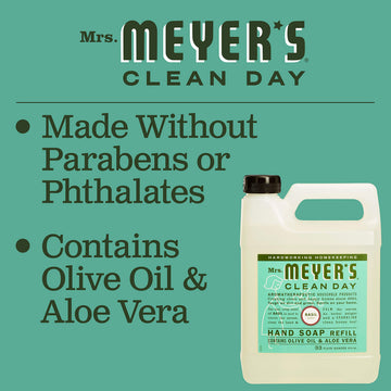Textura suave para una limpieza diaria de manos de Mrs. Meyer's.