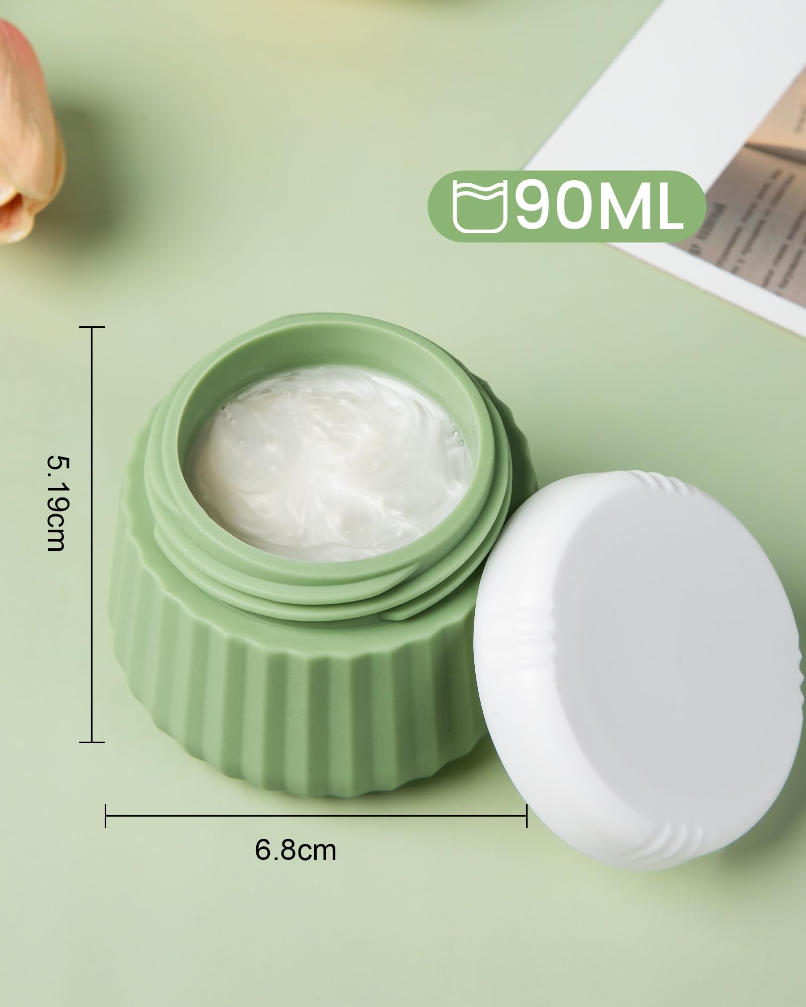 Mrsdry apertura amplia facilita rellenar cremas y limpiarlas