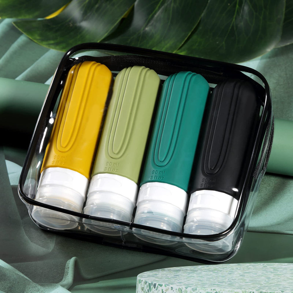 Botellas de 3 oz compactas de Mrsdry para caber en maletines.