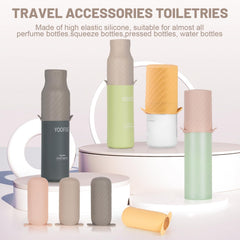 Fundas de silicona MrsDry evitan fugas en envases pequeños.