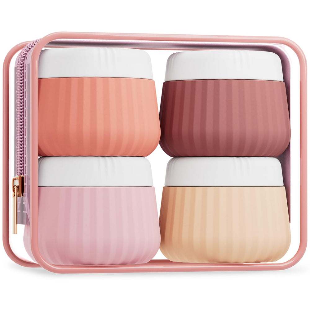 Jarras de silicona Mrsdry para crema facial, 4-pack, portátiles para viajar