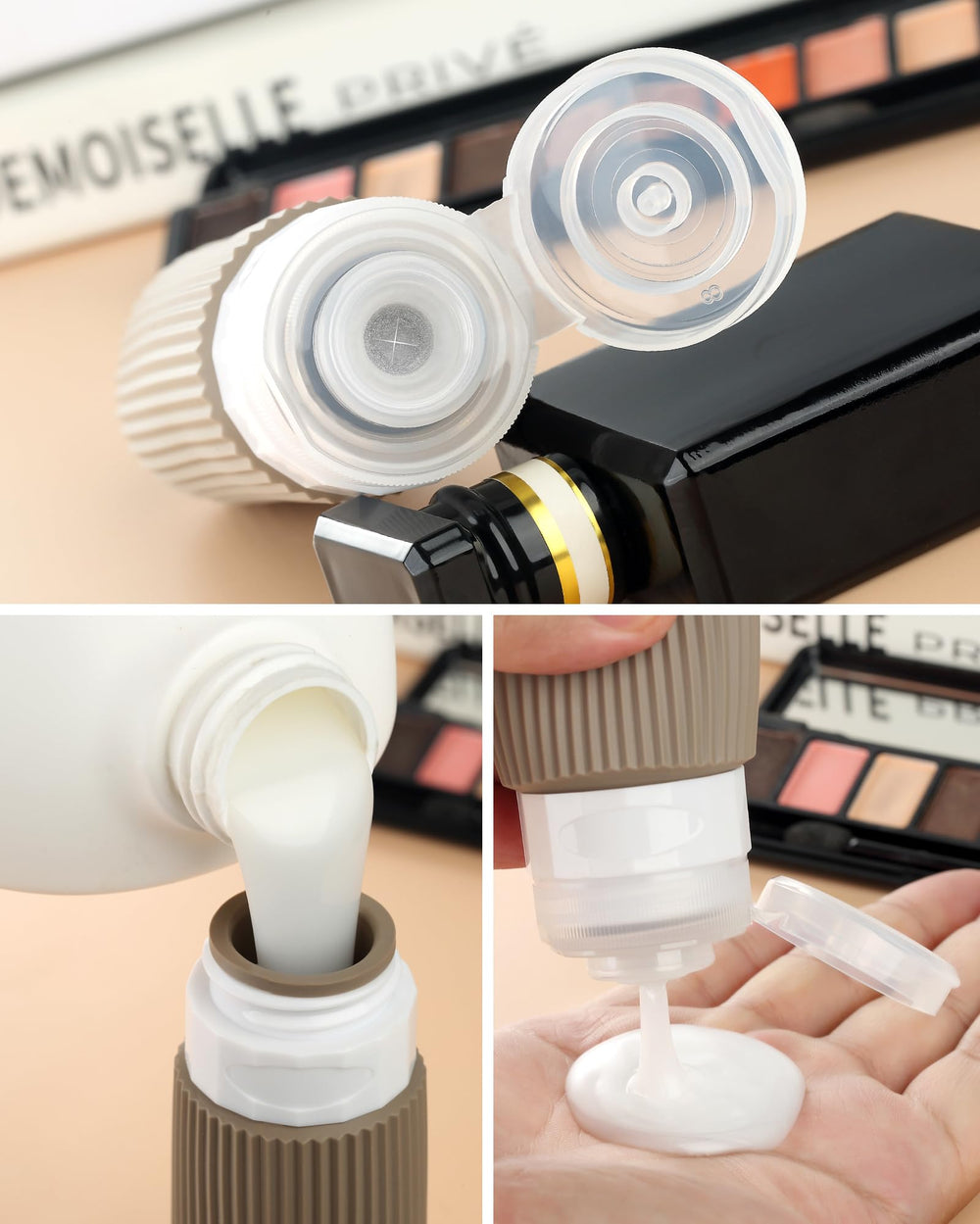 Neceser transparente Mrsdry para organización de cosméticos durante el viaje.