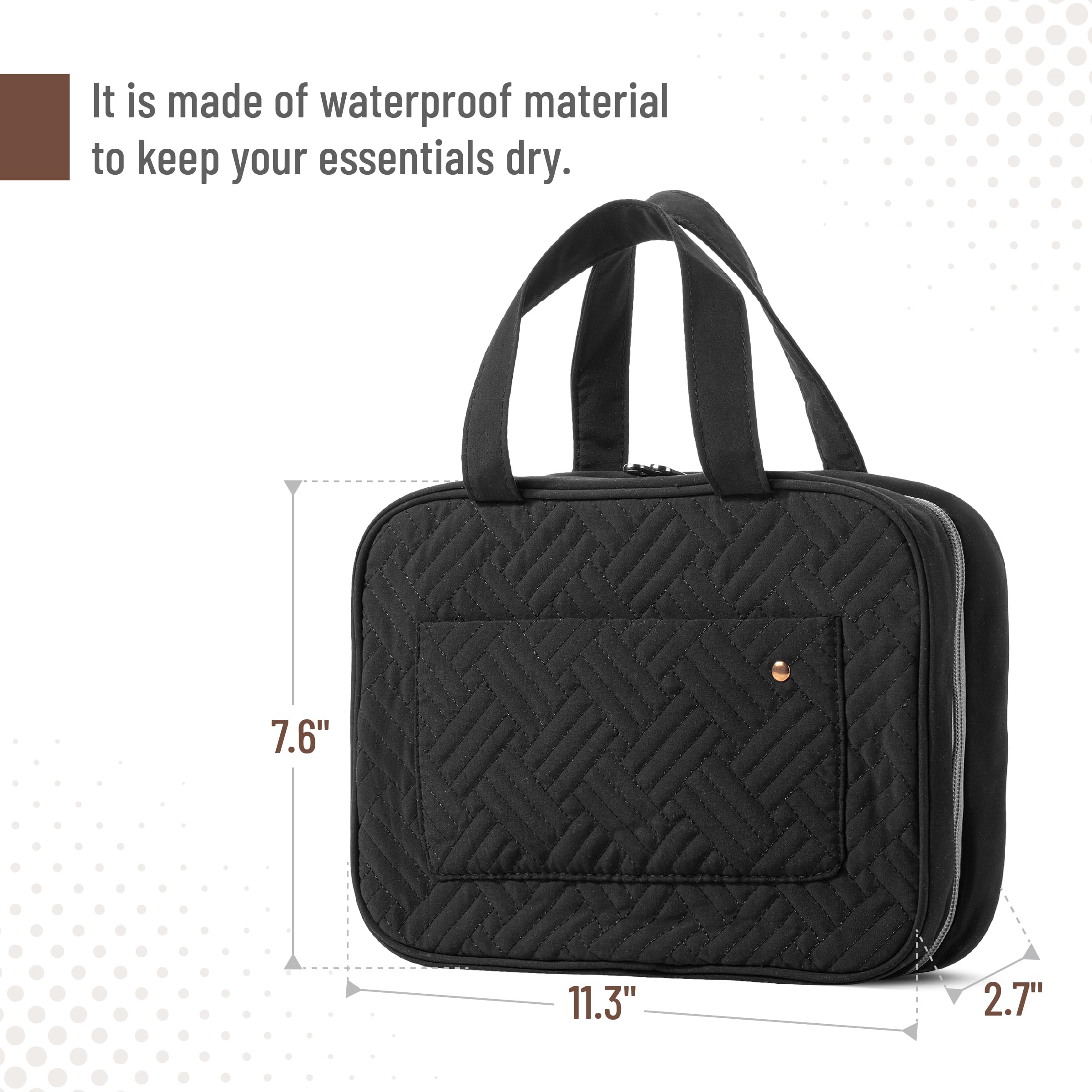 Ms. Pen bolsa de higiene de viaje, tejido resistente al agua para uso diario