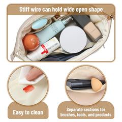 Ms. Pen bolso cosméticos con silueta estructurada, ideal para viaje y gimnasio.