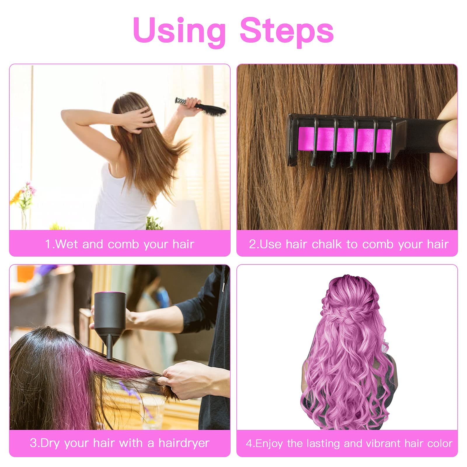 MSDADA coloración de pelo para niñas: seguro y temporal.